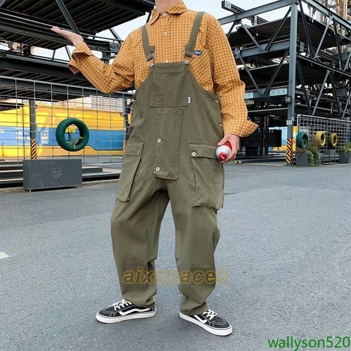 Salopette uomo verde cargo