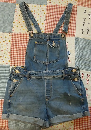 Salopette jeans pantaloncino - salopette,